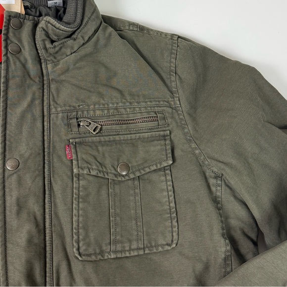 Levi’s Cotton Shell Military Style Moto Field Jacket NWT New - Picture 5 of 10